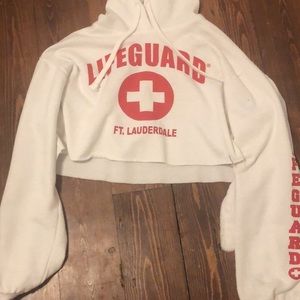 White lifeguard hood
